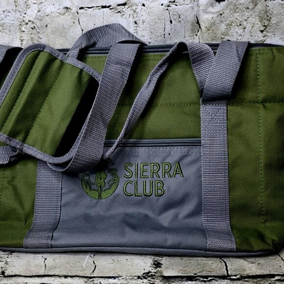 Green Sierra Club Insulated Cooler Bag Tote for Camping Picnic Travel Lunch - Picture 1 of 7